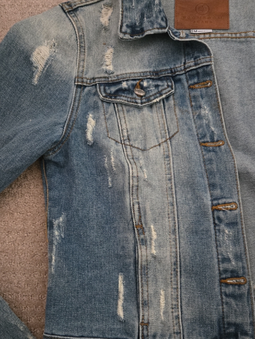 Distressed Denim Jacket - Picture 4 of 8